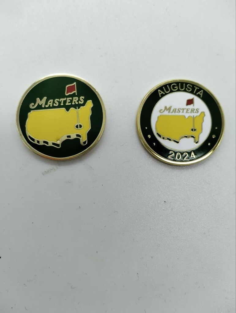 2024 Augusta National Masters Scorecard Golf Ball Marker Falak
