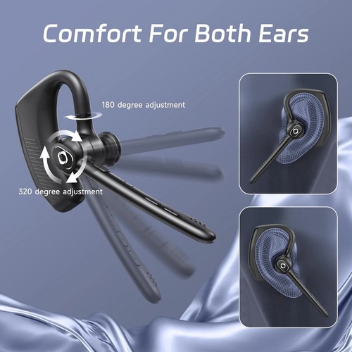 Wireless Headset Bluetooth Earpiece with Dual Noise Canceling Microphone Hand... - Picture 7 of 7
