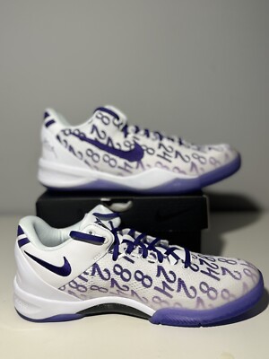 Nike Kobe VIII Protro 12 US ホワイト/パープル Nike Kobe 8 Protro Grade School 