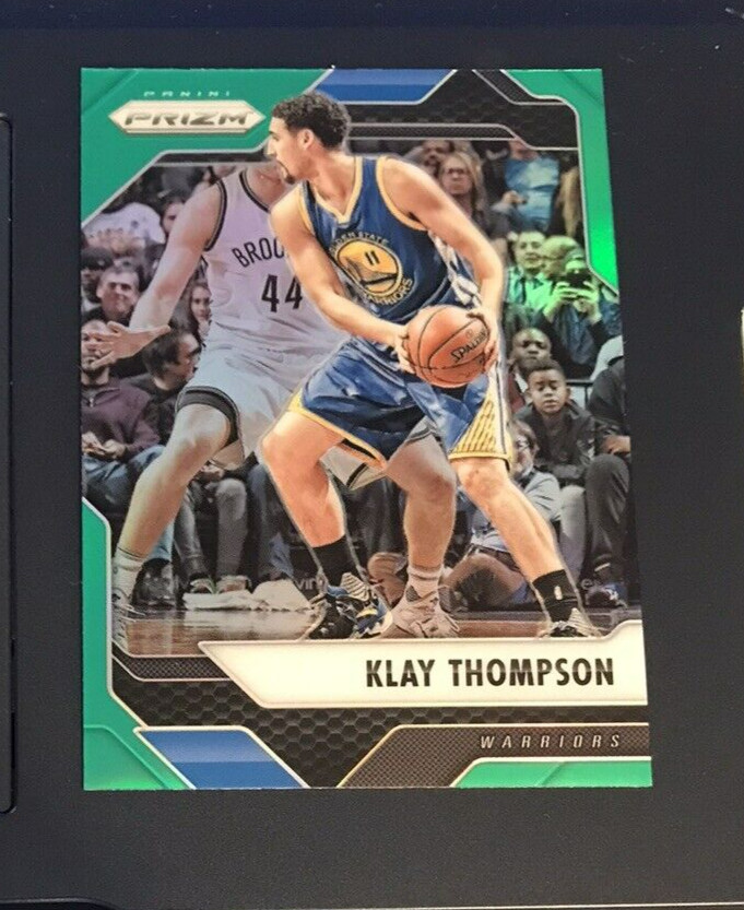 Klay Thompson 2016-17 Panini Prizm Green #283 Mavericks Warriors WSU Cougars