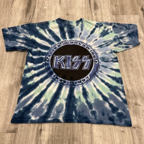 Kiss Rock And Roll Over Alive Worldwide 96 97 Blue Tye Dye XL Tour Shirt VTG - Picture 8 of 8
