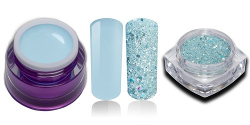 Farbgel Pastell Farbe mit Glitzer Set Uv Led Nagelgel Fingernagel Nails - Bild 3 von 14