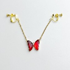 Chaîne de clip pour lèvres avec pendentif papillon violet, bijoux vaginaux clip