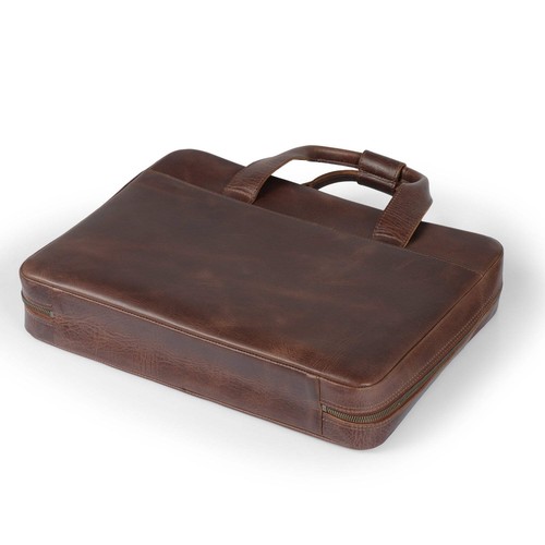 Personalisierte Leder Reise 16" Laptoptasche - Aktentasche Umhängetasche Portfolio - Bild 24 von 26