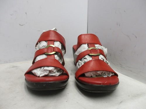 Sandalias sin cordones Naturalizer Tinka de cuero rojo para mujer talla 8 N - Imagen 2 de 8