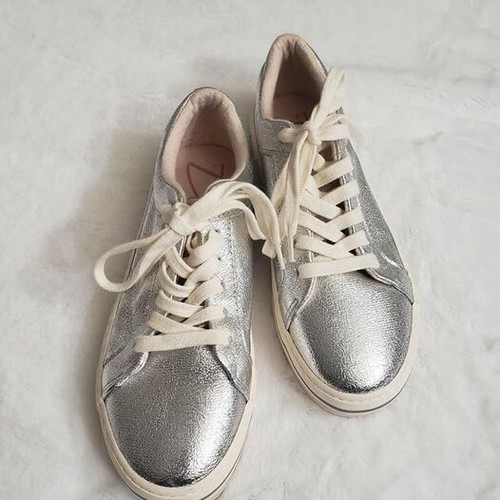zara silver sneakers
