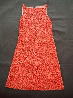 Malo Silk + Cotton Cutaway Shoulder red/nude/pink Dress - Made in Italy, size 42