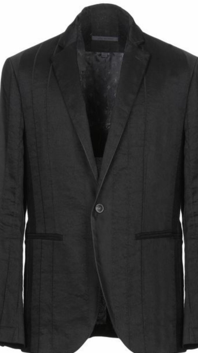 John Varvatos Collection Paneled Stripes Jacket. 52, US 42 John Varvatos Collection Paneled Stripes Jacket. 52, US 42