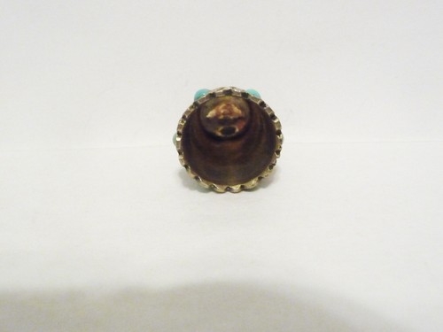 FINGERHUT VINTAGE SILBER 800 BAND MIT TÜRKIS CABOCHON - Bild 6 von 6