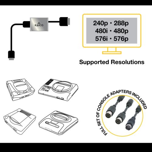 Kaico Sega Saturn 2x LineDoubler HDMI® Adapter - Sega Saturn Megadrive 1 & 2 SNK - Bild 4 von 8