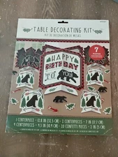 1st BIRTHDAY Little Lumberjack TABLE DECORATING KIT (27pc) ~ Party Supplies Boy