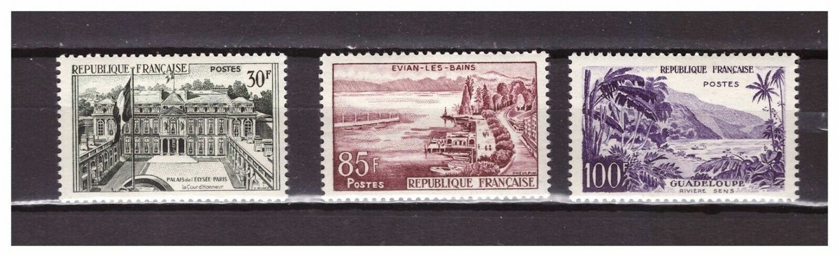 S24593) FRANCE 1959 MNH** Definitives 3V Paris - Evian Les