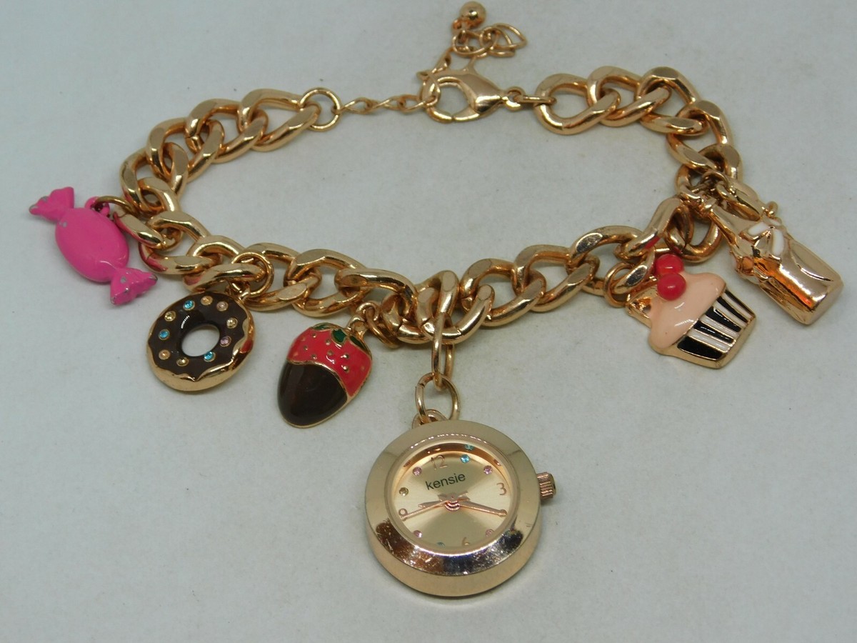 Kensie KEN9104BU Charm Bracelet Quartz Analog Ladies Watch