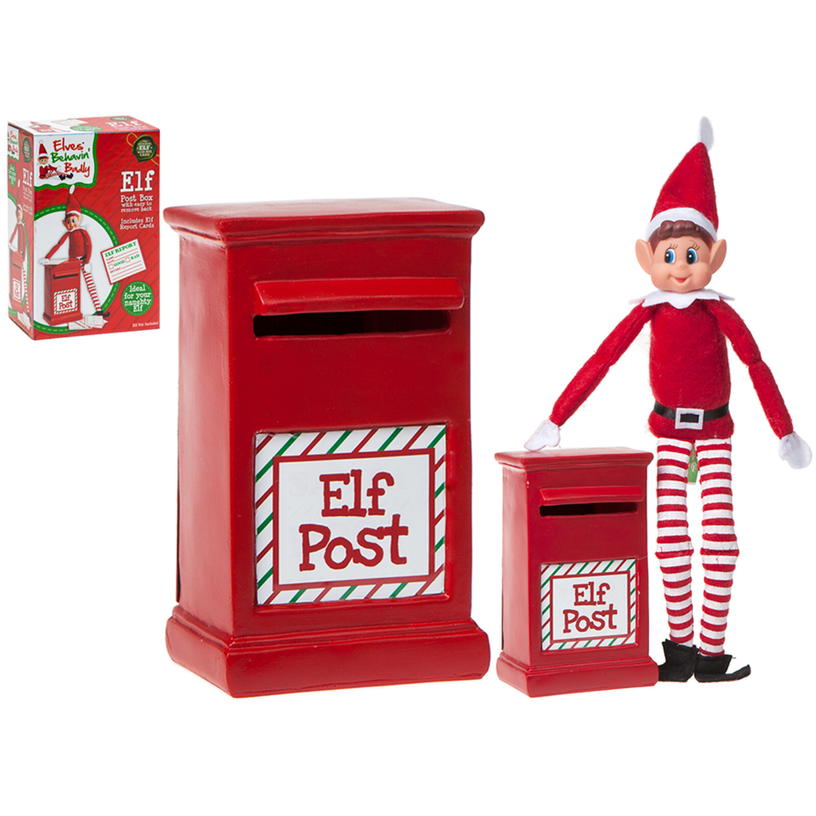 Elves Behavin Badly Elf Post Box with Elf Report Card #523094