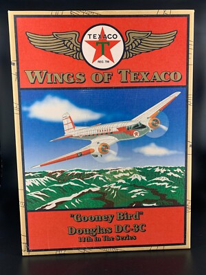 Model Airplane Wings of Texaco Die Cast Metal #11 Gooney Bird Douglas DC-3C