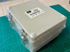 BUD 7x6x4" Hinged Latching Enclosure + Backplate, Grey Box,Outdoor NEMA 4X IP67