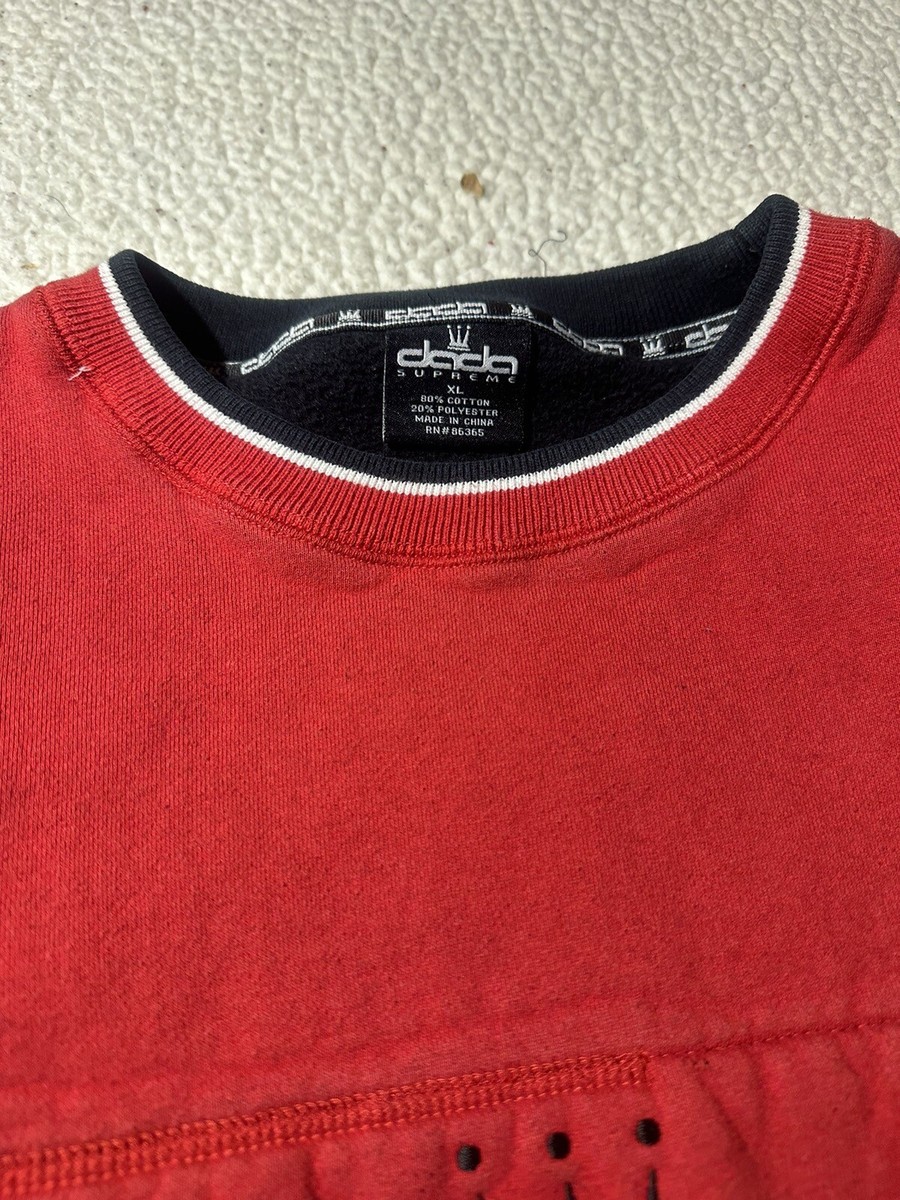 Vintage Dada Supreme Crewneck Sweatshirt Men's XL Red Y2K Vintage Dada Supreme Crewneck Sweatshirt Men's XL Red Y2K