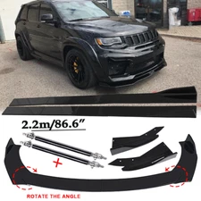 Front Bumper Lip Spoiler Splitter Glossy Black For Jeep Grand Cherokee 2.2M
