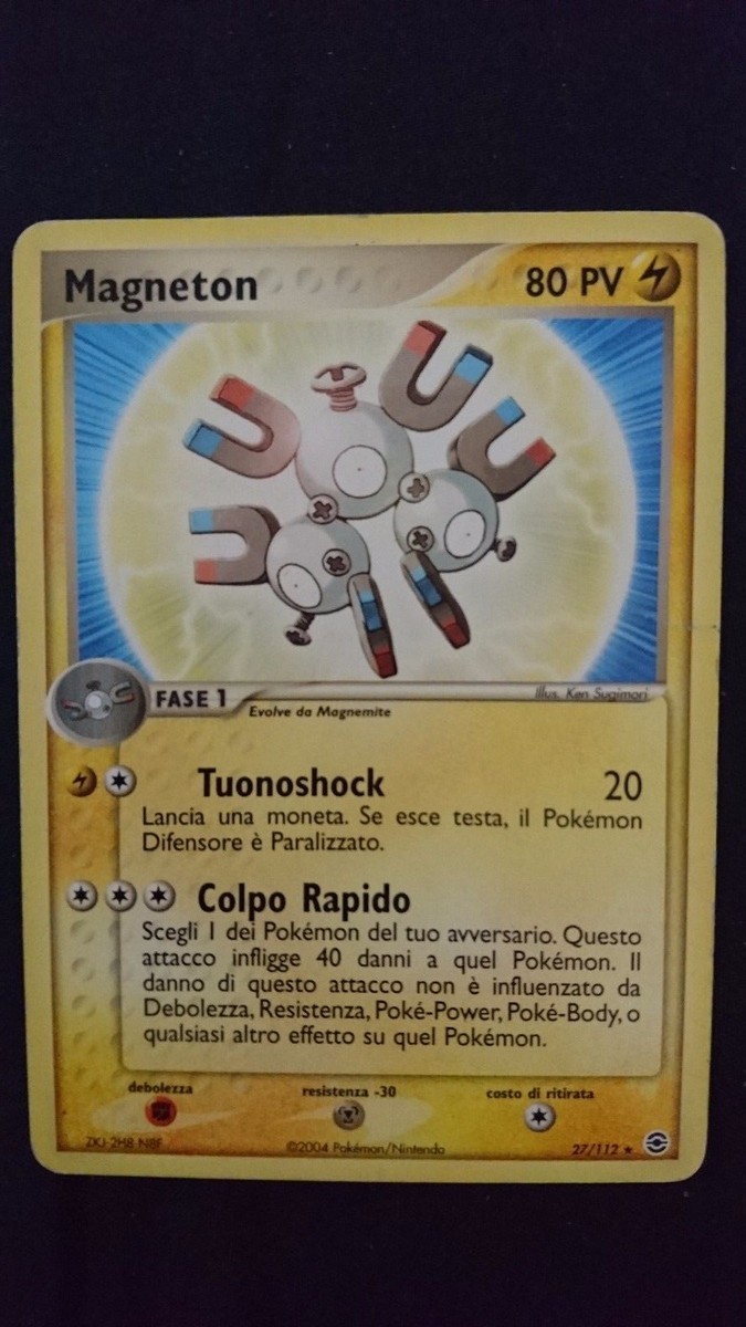 Pokemon Carta MAGNETON RARE 27/112 Italiano ed.2004 | eBay