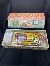 Authentic Models Candle-Power Metal Toy Boat with Storage Shed