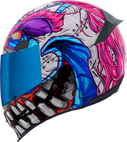 Icon Airframe Pro Full Face Motorcycle Helmet Krazy Klown 2 Pink - Picture 2 of 9