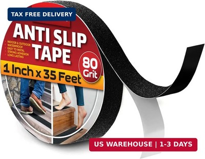 Grip Tape - Heavy Duty Anti Slip Tape for Stairs Outdoor/Indoor Waterproof 1Inch