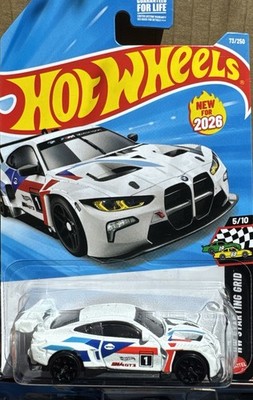 Hot Wheels BMW M4 GT3 White #73 Mainline 2026 Case K (In-Stock) In W/Protector