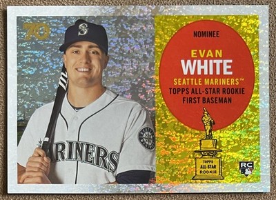 2021 Topps All-Star Rookie Cup Holofractors /99 Evan White #57 Mariners Numbered