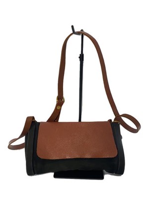 IL BISONTE Shoulder Bag Leather Black | eBay