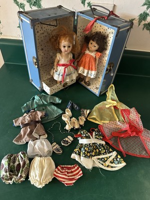 2-1950s Vogue Ginny Dolls Vogue tagged Dresses Girl Scout & Brownie CASE