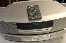 Bose Wave Music System III Silver Radio Multi 3 Disc CD Changer & Remote WORKS