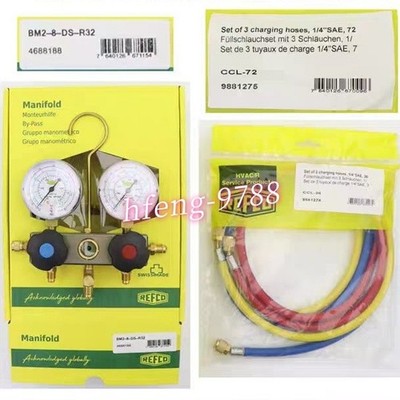 1PC﻿ REFCO BM2-8-DS-R32+CCL-72 pressure gauge+charging hose 1.8m