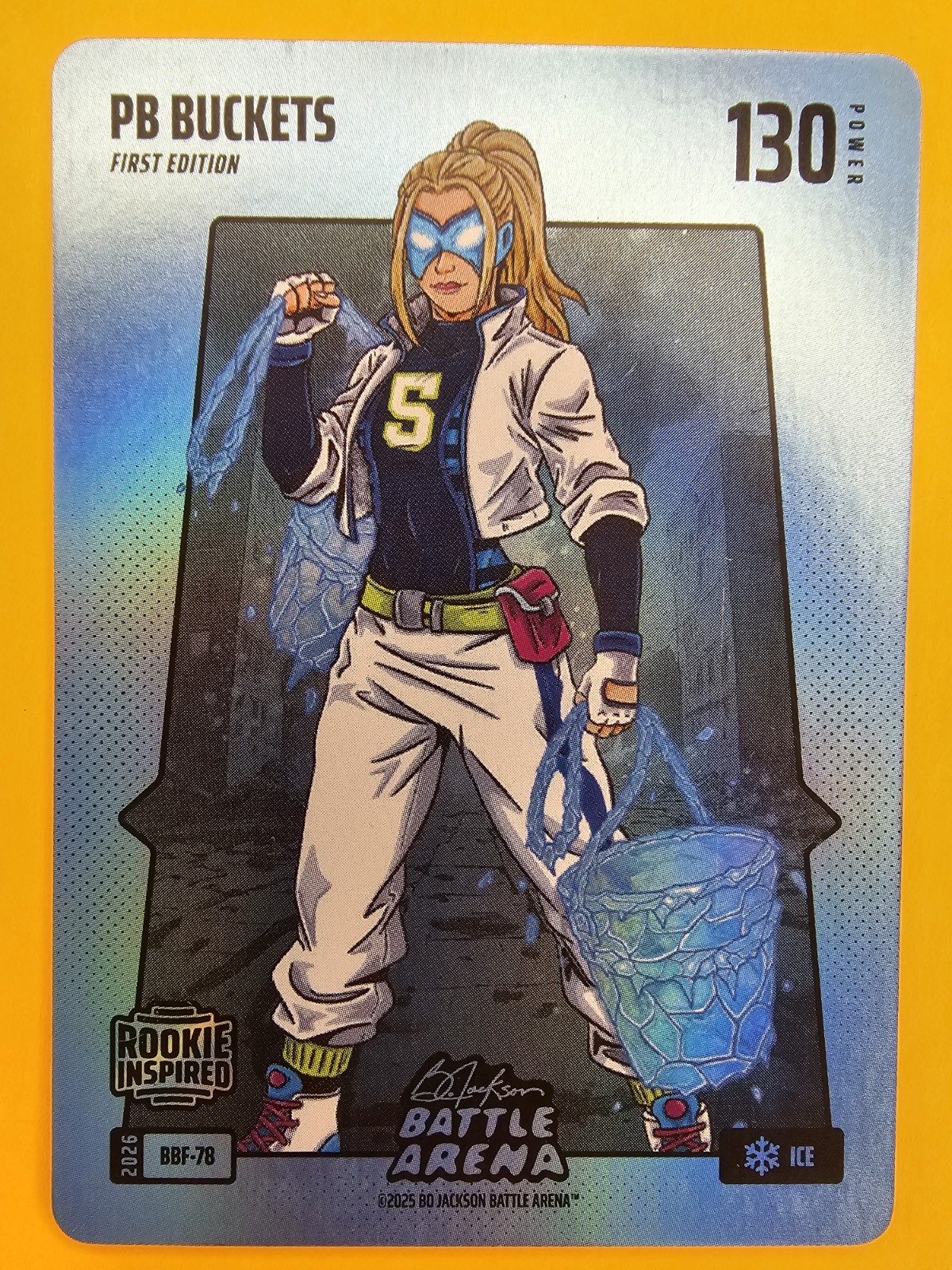 2026 Bo Jackson Battle Arena PB Buckets Rare Blue Battlefoil Ice #BBF-78