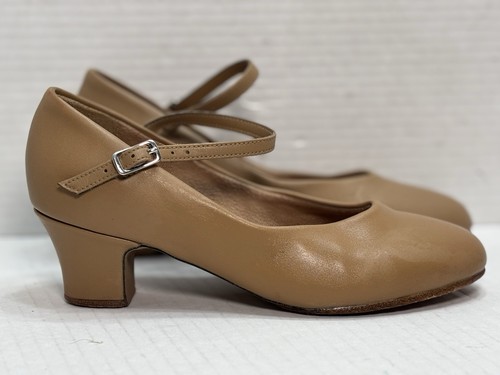 Bloch Broadway-Lo Character Dance Shoes Tan Mary Jane Heel Womens 7 M