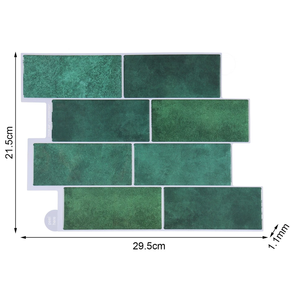 10-40x Self-Adhesive Tiles Stickers Kitchen Backsplash Bathroom Stick Wall Tiles - Image 3 of 4