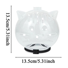 Cat Bubble Muzzle Transparent Breathable Face Cover Cat Hood for Small Dogs Bath
