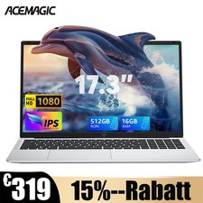 ACEMAGIC 17.3 Zoll HD Laptop Intel N95 16GB DDR4 512GB SSD Notebook Windows11