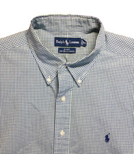Ralph Lauren Shirt Men's XL Blake Button Down Long Sleeve 2 Ply Check Preppy