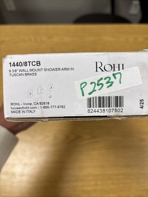 Rohl 1440/8TCB  8'' Wall Mount Shower Arm  Tuscan Brass - read - list $234