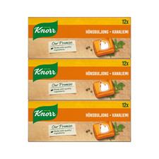 3x Knorr Chicken Stock Cubes 12 Pack 36 Cubes H nsbuljong MSG Free