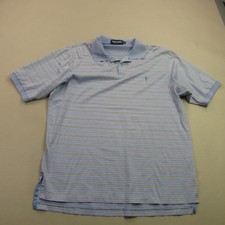 Polo Golf Ralph Lauren Shirt Mens Large Polo Short Sleeve Stripes Blue