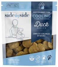 Side by Side Duck Patties - Comida liofilizada para perros y adornos de comida para perros para
