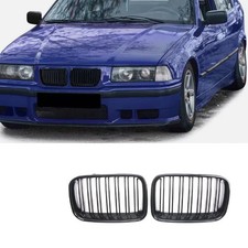 Für BMW 3er E36 90-96 ALLE Nieren Grill Kühlergrill GLANZ SCHWARZ Doppelsteg