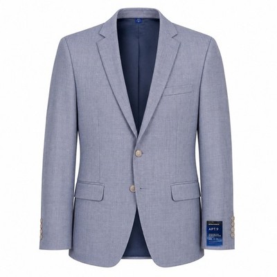 APT.9 Premier Flex Performance Suit Coat 40S Extra Slim Fit Sky Plaid NWT