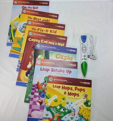 LeapFrog Leap Reader Pen 7 Book Lot Pack Interactive WORKING Leap Frog Set