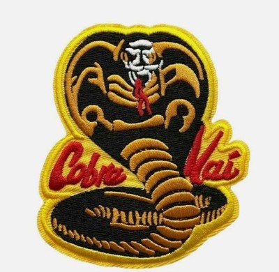 Cobra Kai Karate Kid Yellow & Black Embroidered Iron On Patch 3.25'' x 3.75''