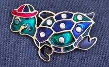 Fun Turtle Brooch Pin