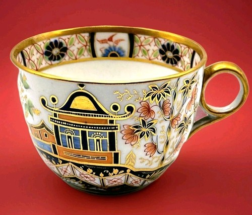 Antique Early English Coalport Cup Imari  Pattern Chinoiserie  Style  C1825 