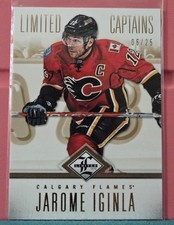 2012-13 Limited Hockey.  Limited Captains Jerome Iginla, Gold 6/25, Card# 154.