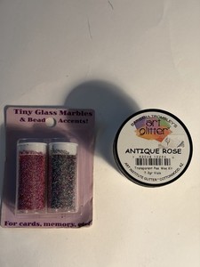 Barbara Trombley’s Art Glitter & Hall Craft USA Tiny  Glass Beads.  Brand New